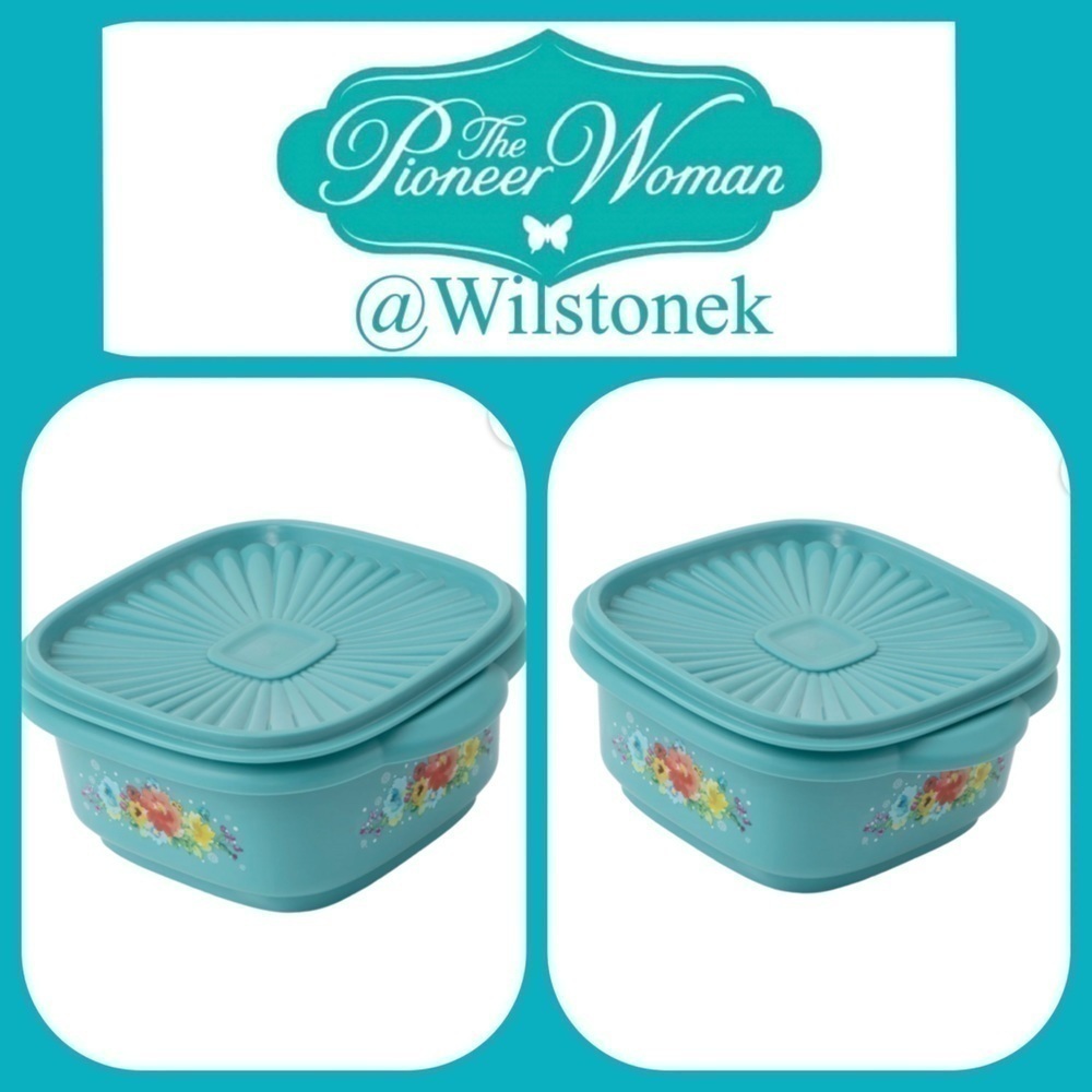 New The pioneer woman set of 2 Breezy Blossoms storage containers